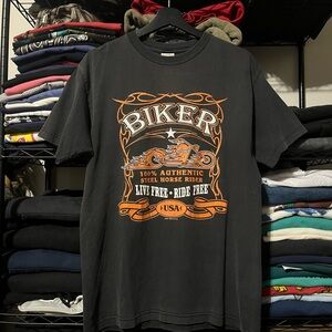 2007 Biker Graphic Black T-Shirt